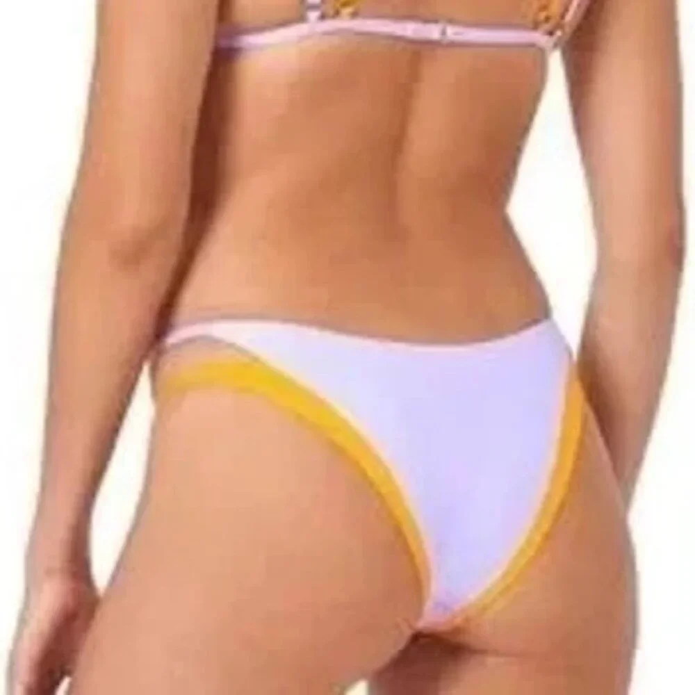 L*Space Billie Swim Bottom Bitsy‎ Orange & Purple Large NWT $92